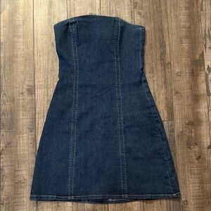 H&M Divided Dark Blue Denim Mini Dress, size XS